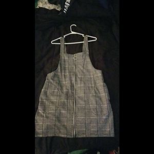 Black and white overall dress